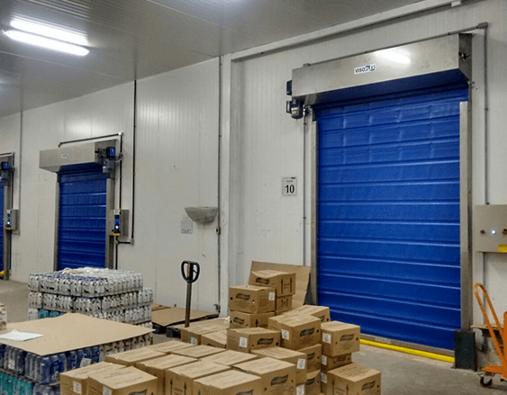 Puerta rapida Visoflex para áreas de baja temperatura y alto flujo